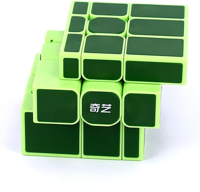 QY Toys Magnetic Mirror Cube 3x3x3, M Green, No Stickers, Magnetic Mirror Speed Cube with Enhanced Play (Magnetic Green)