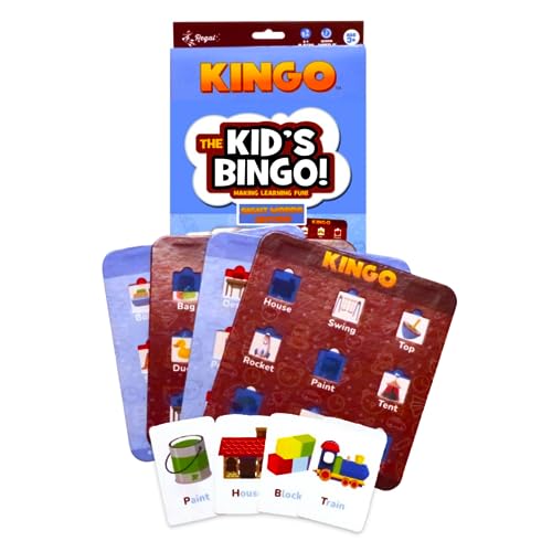 Regal Games Kingo Sight Words Edition Bingo Game - Educational Board Game for Preschool & Kindergarten - Fun Phonics & Vocabulary Builder for Home
