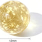 10Pcs Gold Marbles Glow in The Dark Glass Marbles Ball Luminous Glass Ball Runs,Marble DIY and Home Decoration Dice and Marble(12mm/0.47in)