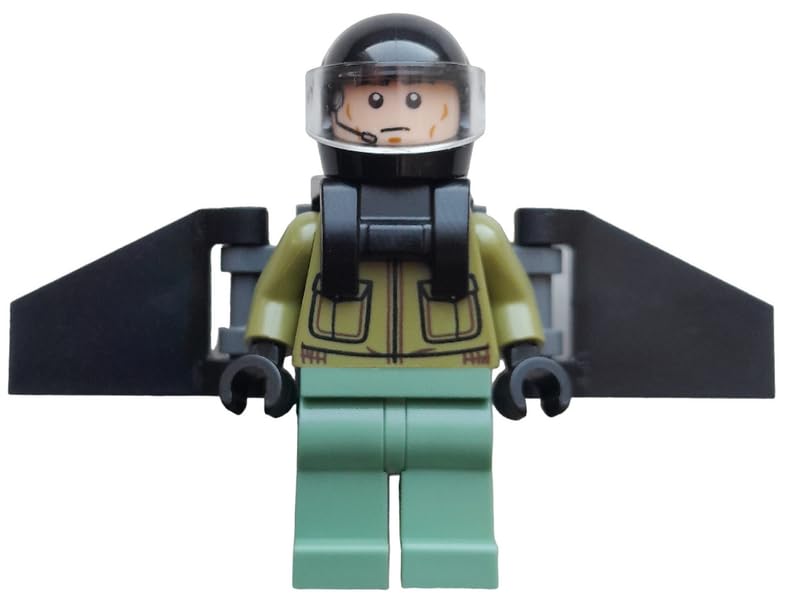 LEGO Jurassic World: Ranger Minifigure with Jetpack and Baby Raptor