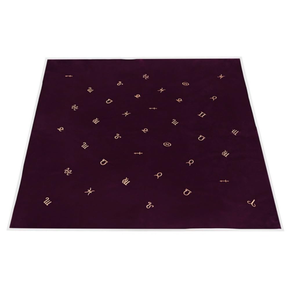 YYKSYDPT Tarot Tablecloth Embroidered Horoscope Square Divination with Bag