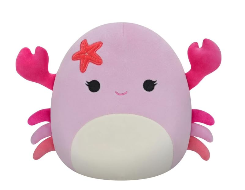 Squishmallows Cailey the Crab Plush Toy, Pink, with Starfish Accent, 16 Inch
