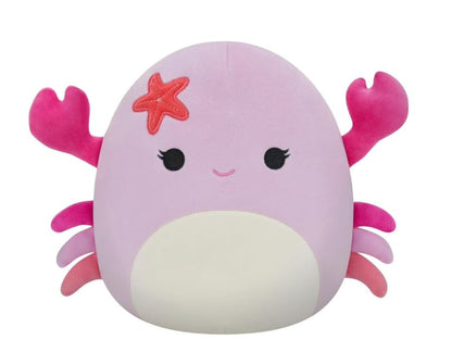 Squishmallows Cailey the Crab Plush Toy, Pink, with Starfish Accent, 16 Inch