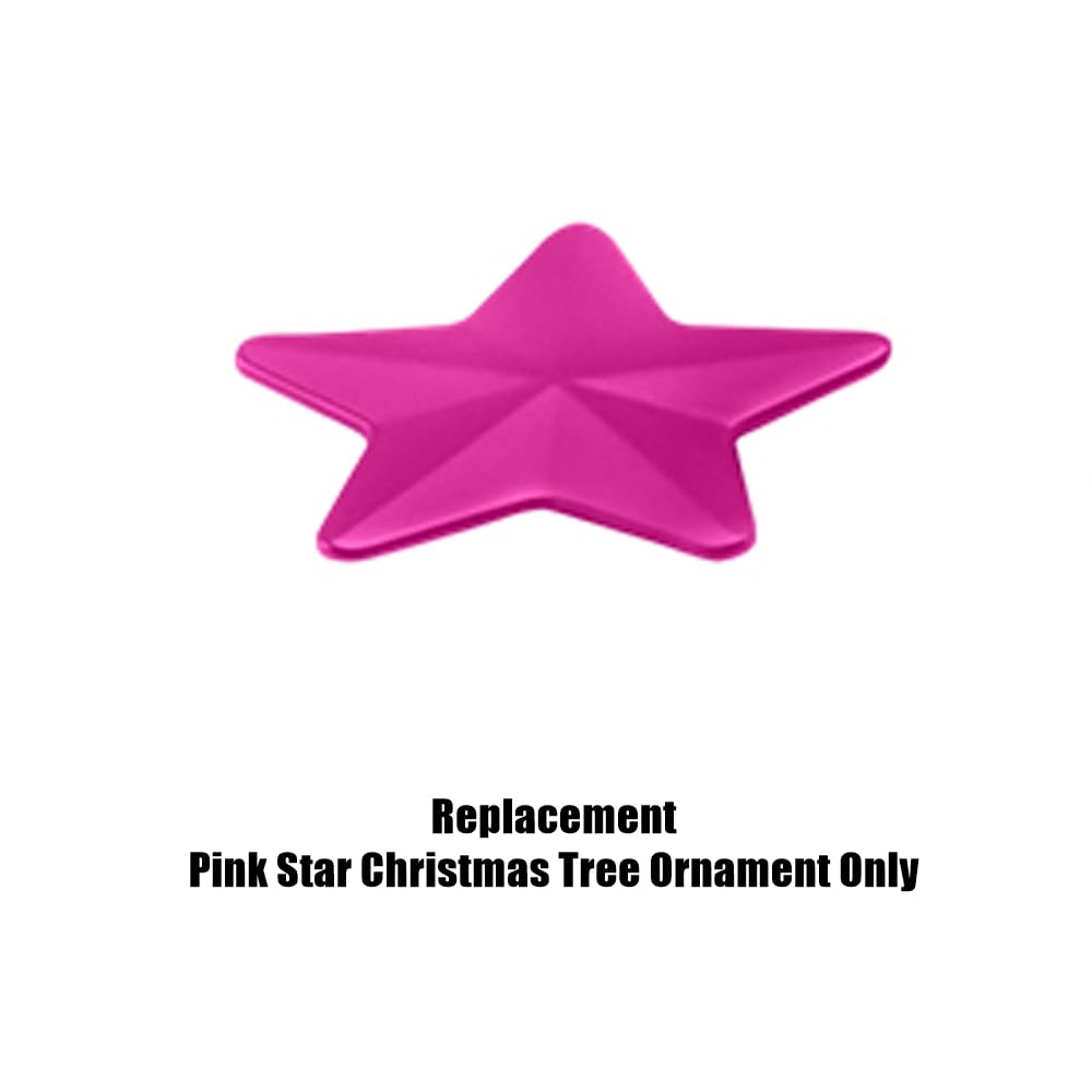 Replacement Part for Fisher-Price Little People Playset - HMK85 ~ Pink Star Christmas Tree Ornament ~ Inspired by Barbie Doll Little-People Dollhouse