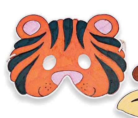 Fun Express Color Your Own Zoo Animal Masks - 12 Make Animal Faces Arts & Crafts Jungle Safari Party Zoo Birthday Party - Kids Crafts Activities DIY