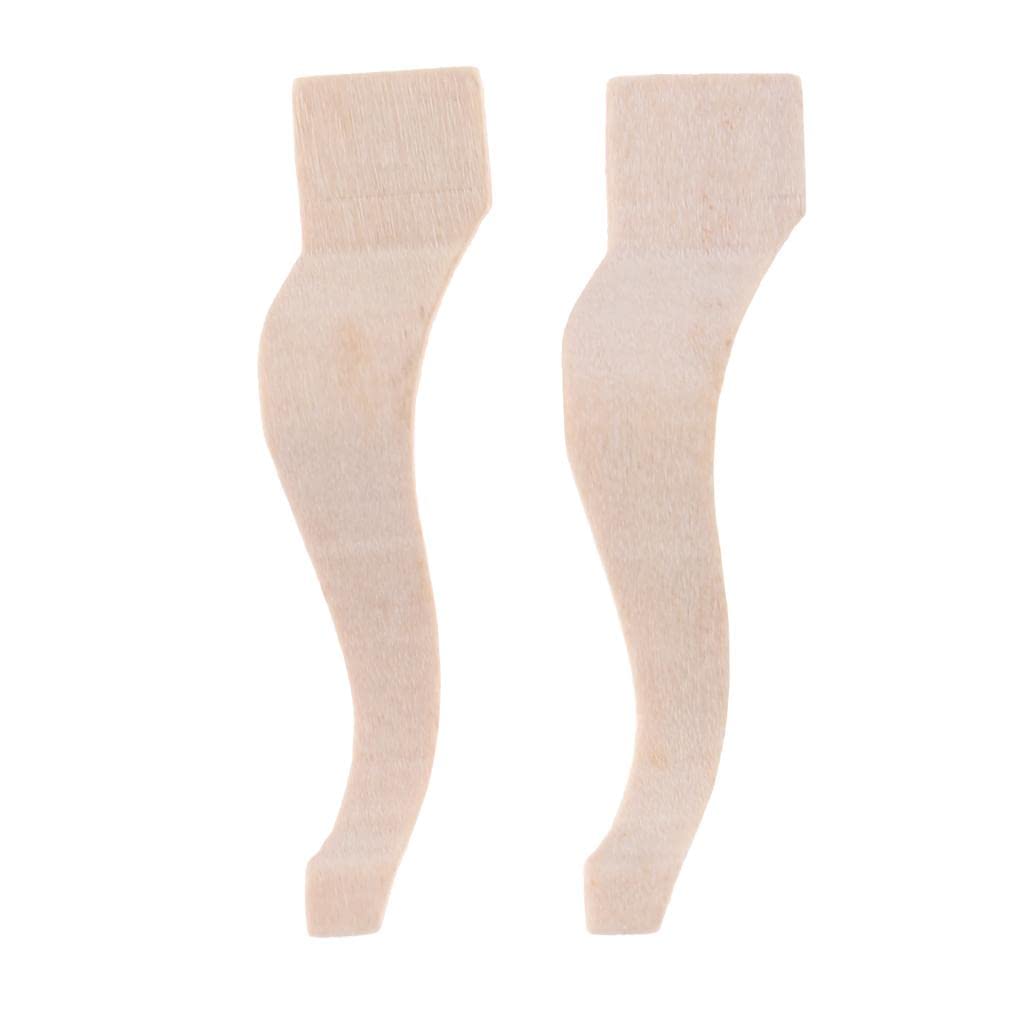 NC 10 Pieces Wooden Dollhouse Miniature Table Legs, 1/12 Scale DIY Furniture Parts for Mini Scene Decor