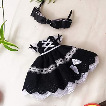 leoglint Blythe Doll Clothes, Dress Clothing for Blythe Doll 30 cm 1/6 Bjd Dolls Azone ICY Licca Doll (Black)