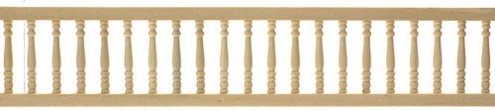 Town Square Miniatures Dolls House Miniature Fixtures Fittings Set of 3 Natural Wood Widows Walk Rails