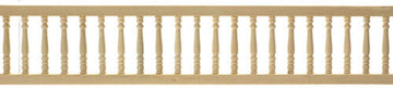 Town Square Miniatures Dolls House Miniature Fixtures Fittings Set of 3 Natural Wood Widows Walk Rails