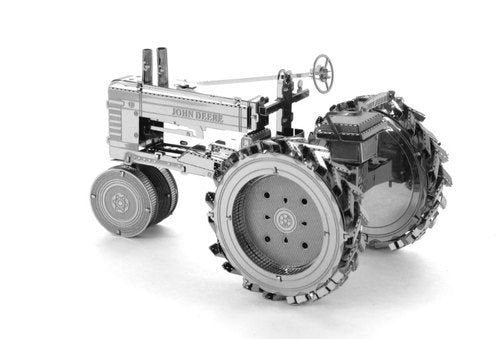 Set of 2 Metal Earth 3D Laser Cut Model Kits: Farm Tractor & Steam Locomotive