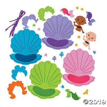 Mermaid Foam Ornament Ck- 24 Pc - Crafts for Kids and Fun Home Activities