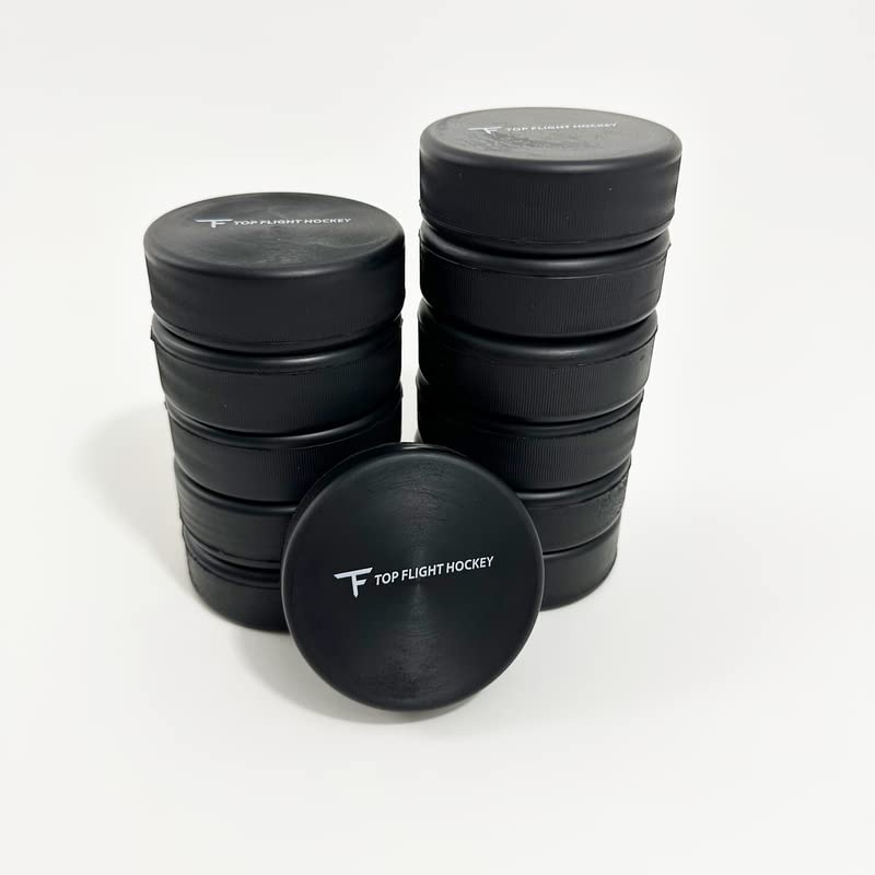 12 Pack Foam Hockey Pucks with Mesh Carry Bag Indoor Safe