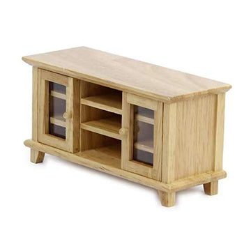 SXFSE Dollhouse TV Cabinet, 1:12 Scale Dollhouse Accessories Miniature Furniture Decor Model Play Toy
