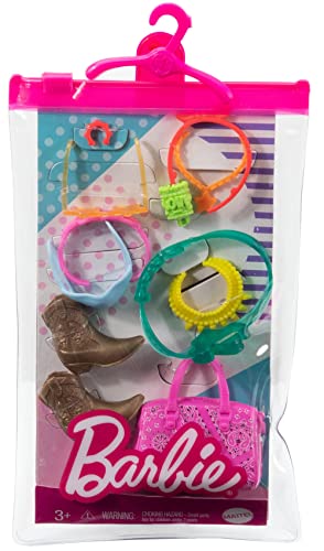 Barbie Accessories Western Pack with 11 Storytelling Pieces for Barbie Dolls