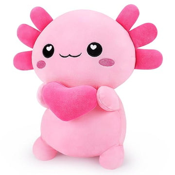 Achwishap Axolotl Plush,Axolotl Stuffed Animal Plush Toys,14” Salamander Plushie,Cute Plushies Soft Newt Plushy Kawaii Plushies Huggging Pillow,Cuddly