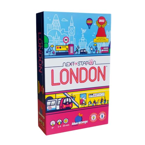 Blue Orange Next Station London - Fun Flip and Write Train Route-Building Set in London, Kids Teens Adults Family Couples Solo Play Game Nights, 1-4