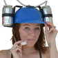 Fairly Odd Novelties Beer Soda Guzzler Helmet Drinking Party Hat, Blue
