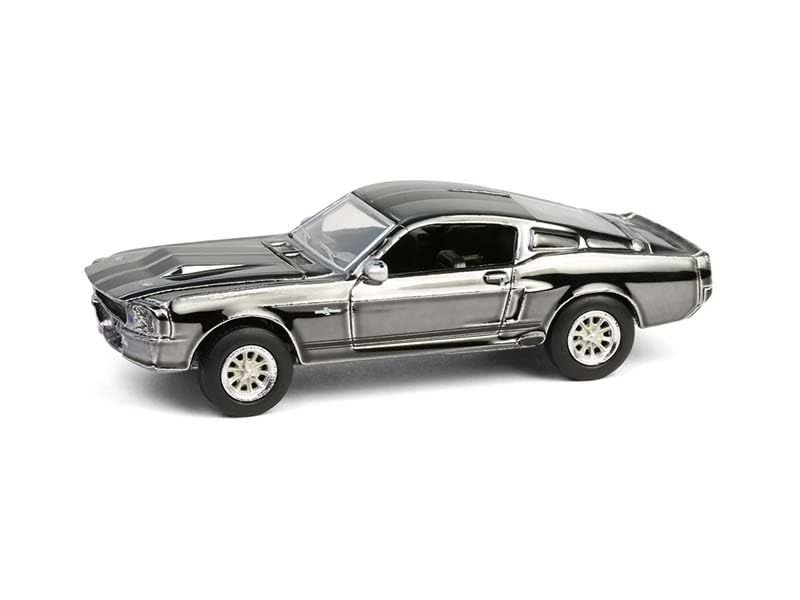 Greenlight 1967 Ford Mustang Eleanor Diecast Model Car, Silver Chrome Edition, 1:64 Scale, Gone in Sixty Seconds Movie Collectible