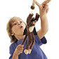 Playmaker Toys - Flying Screaming Flingshot Slingshot Novelty Monkey Plush Doll Toy, Launches up to 50 Feet