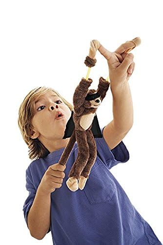 Playmaker Toys - Flying Screaming Flingshot Slingshot Novelty Monkey Plush Doll Toy, Launches up to 50 Feet