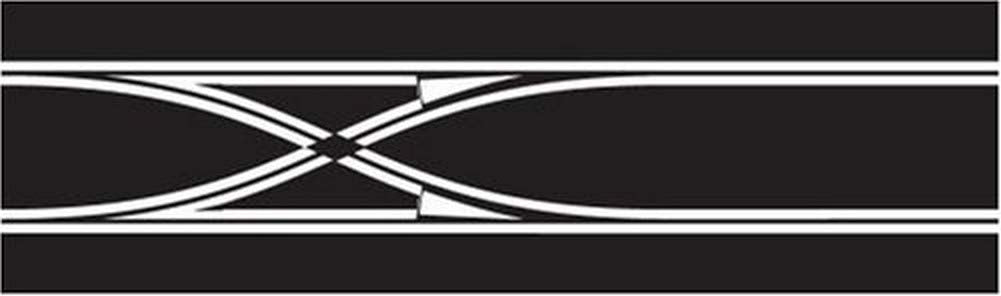 Scalextric C7036 Digital Track Straight Lane Change 20.5 inches , Black, Large