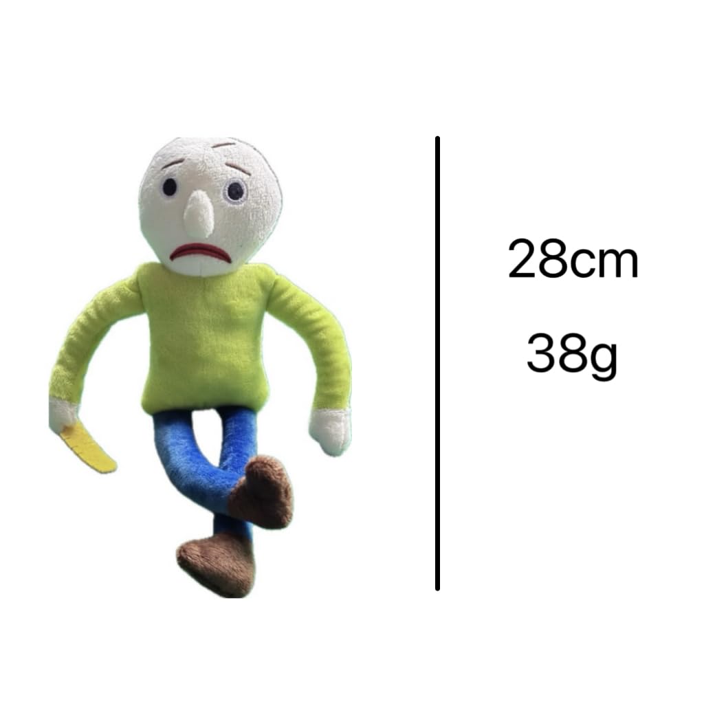 SUJN ART 2PCS Baldi Plush and Angry Baldi Plush,Stuffed Figure Pillow for Horror Game Fans for Room Decor