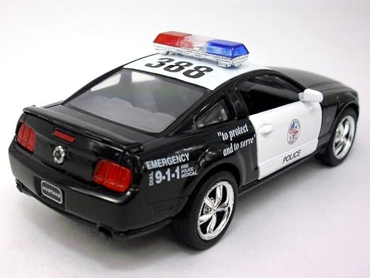 KiNSMART - 2006 Ford Mustang GT 1:38 Scale 5" Die Cast Metal Model Toy Car (Police)