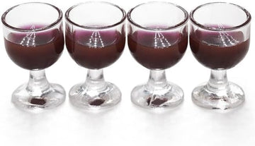 4Pcs Mini 1/12 ScaleBar Set with Red Wine Glasses and Bottles, Realistic Dollhouse Miniatures for Architectural Models, Photography Props and Display