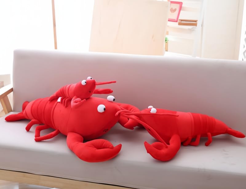 XIZHI Lobster Plush Stuffed Animal Toy Lobster Pillow Suitable for Christmas and Birthday with Huggable Gifts (Red-Small)