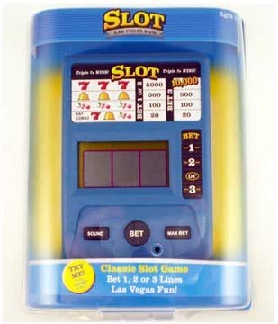 RecZone LLC Vegas Gambling Electronic Travel Game Pack - Slot Machine, Solitaire, and Blackjack Handheld Game
