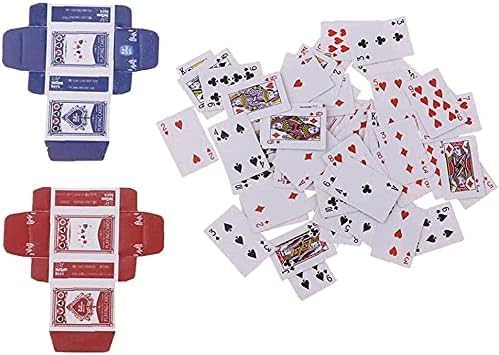 1 Set Fashion Miniature Playing Cards Dolls Poker Dolls Decoration Dollhouse Accessories Decoration for Doll Accessories Scale Dollhouse Play Sets