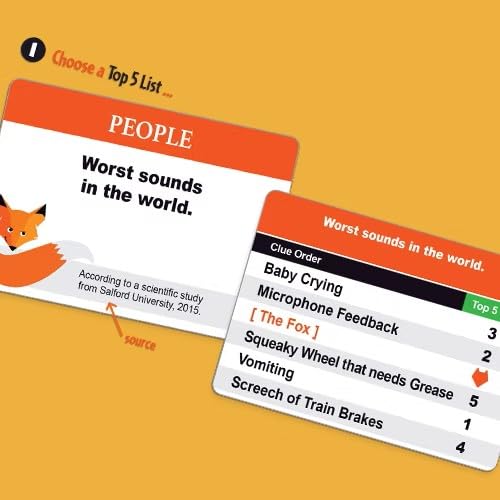 OUTFOX The Fox - Sly Top Five Trivia Party Game by Smirk & Dagger | Ages 10+ | 3-10 Players | 40-60 Min Playtime | 2026 Origins Award Nominee