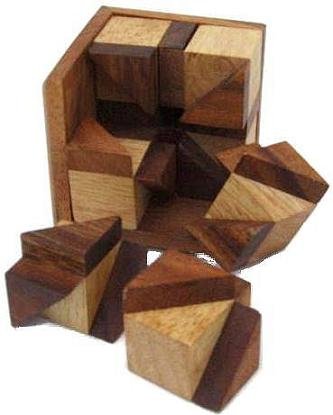 24 Triangles Brain Teaser Wooden Puzzle