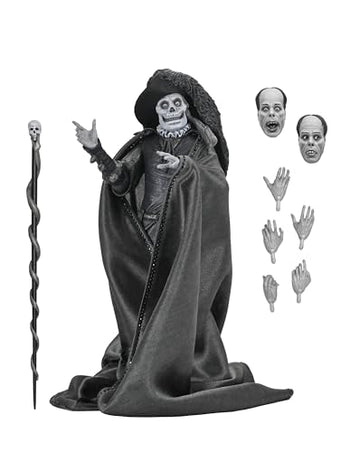 NECA Phantom of the Opera (1925) - 7” Scale Action Figure - Ultimate Phantom of the Opera Masque of the Red Death (B&W)