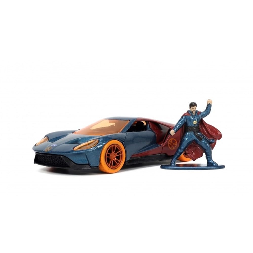 Jada Toys Marvel 1:32 2017 Ford GT Die-cast Car with 1.65" Dr. Strange Figure, Toys for Kids and Adults