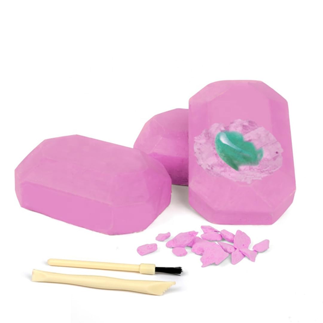 Liberty Imports 12-Pack Gem Digging Kit for Kids - Exciting Gemstone Mining Adventure - Educational STEM Crystal and Mineral Excavation - Party Favor