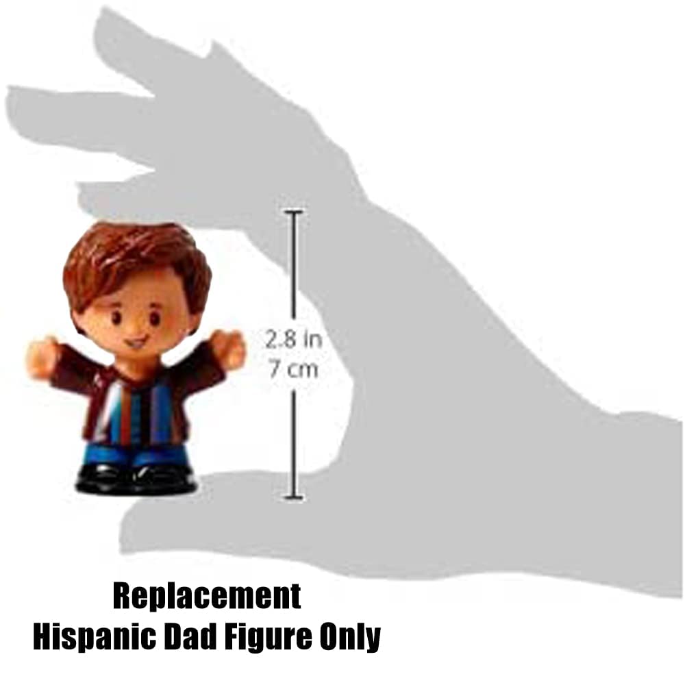 Replacement Part for Fisher-Price Little People Big Helpers Family - FTL14 ~ Replacement Hispanic Dad Figure ~ Brown Hair