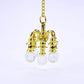 SXFSE Dollhouse Decoration Accessories, 1:12 Dollhouse Miniature Scene Model Chandelier (Gold, 55 x 20 mm)