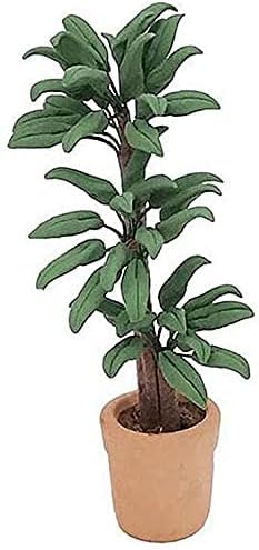 Green Cute Dollhouse Flower Bonsai 1:12 Mini Dollhouse Miniature Green Plant in Pot Micro Landscape DIY Craft Garden Ornament Lightweight Decorative