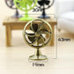 Brass Table Fan Dollhouse Decoration Accessories, 1:12 Dollhouse Miniature Scene Model Table Fan (30 x 43 mm)