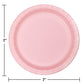Creative Converting Touch of Color Paper Lunch Plates, 24-Count, Classic Pink