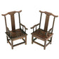 EatingBiting 1:6 Small Miniature Handcraft Furniture Retro Wood End Table Armchairs 3Pc Home mini Furniture Model Display Decor Great handcrafts