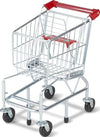 Melissa & Doug Toy Shopping Cart, Grocery Store Pretend Play Toys with Sturdy Metal Frame & Working Wheels, Toddler Shopping Cart, Preschool Learning