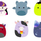 Squishmallow 5 Inch 2024 Halloween Squad A - Set of 6 (Mushroom, Cow, Cat, Monster, Pumpkin, Bat)