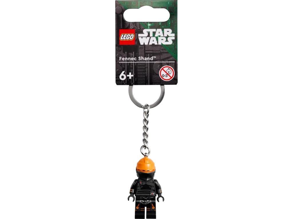 LEGO Star Wars Fennec Shand Minifigure Keyring 854245, Black, Small