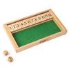 GSE Games & Sports Expert Wooden Shut The Box 12 Number Spots Dice Game Board with 2 Wooden Dice, Classic Tabletop Game Version of The Popular English
