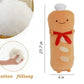 JOSON Toast Bread Plush Pillow, Soft and Interesting Food Plush Sofa Cushion with red Scarf, Suitable for Birthday, Valentine's Day (Long Toast)