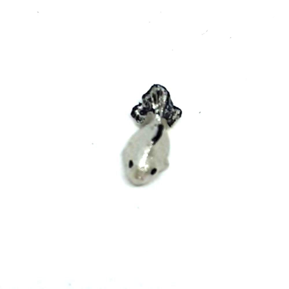 An_Shop 10pcs Artificial Animal Accessories Clay Goldfish Packs Miniature Figurine Mini Decorative for DIY Ornament Craft DIY Dollhouse Silver Pearl