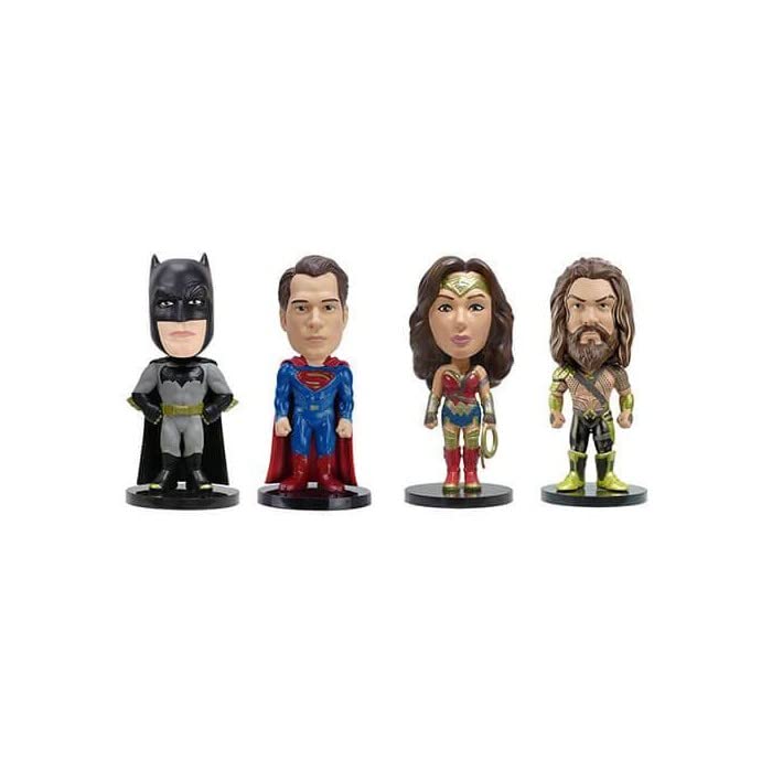 Funko Wacky Wobbler: Batman vs Superman - Minis Action Figure (4 Pack)
