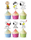 24x Cute Dog Cupcake Toppers - Strong Picks Happy Birthday Décor, Cupcake Decorations for Kids' Birthdays